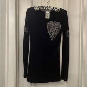 Black embellished tunic